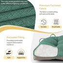 Non Slip Chair Cushions for Dining Chairs Set of 4 Kitchen Chair Cushions 18"x18"x3" Turfted Chair Pads Comfortable and Soft Seat Cushion with Ties, Dark Green by CozyNest Decor
