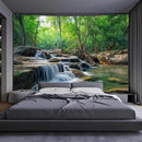 BSFHH Nature Tapestry Forest Tree Sea Cave Wall Hanging, Stream Through Rainforest Landscape Wall Art Tapestry for Bedroom Living room (Creek, 90"×70", Unframed) by CozyNest Decor