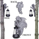 Dragon Statue Solar Lantern for Garden Décor, Dragons Figurine Night Light, 10”Outdoor Decorative Lamp, Mountable on Trees/Walls/Fences. Birthday/Housewarming Gifts for Dragon Fans by GreenHaven Gardens