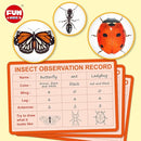 Science Kid Bug Catcher Kit, FunKidz Outdoor Activities Gift Butterfly Bug Habitat with Magnified Viewer Bug Catching Kit for Boys 3-12 Includes Net Catcher, Tweezers, Record Lists by TinyTreasures Baby Boutique
