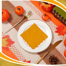 150 Pcs 5 x 5 Inches Fall Thanksgiving Paper Napkins Scalloped Cocktail Napkins Disposable Autumn Harvest Party Supplies Dessert Beverage Bathroom Table Dinner Wedding Decor by CozyNest Decor