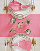 Solino Home Linen Table Runner 108 Inches Long - 100% Pure Linen Pink Carnation Table Runner 14 x 108 Inch for Halloween - Fete by CozyNest Decor