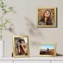 Vittanly 5x7 Picture Frames Set of 9, Shatter Resistant Plexiglass, Display 4x6 Pictures with Mat or 5x7 without Mat, Photo Frames for Wall or Tabletop, Engineered Wood, Gold by CozyNest Decor