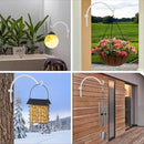 FEED GARDEN 2 Pack 12 Inch Hanging Plant Bracket Wall Hooks Decorative Plant Hangers for Outdoor Hanging Bird Feeders, Wind Chimes, Plant Baskets, White by GreenHaven Gardens