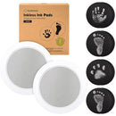 2-Pack Round Inkless Baby Hand and Footprint Kit - Mess Free Ink Pad for Newborn Keepsake, Dog Nose & Paw Print Kit, Clean Touch Ink Pad for Baby Hand & Footprints, Ideal New Mom Gifts (Silver) by TinyTreasures Baby Boutique
