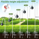 Bird Feeder Pole with Shepherds Hook - Heavy Duty Hummingbird Feeder Stand with 5 Prong,78" Adjustable Rustproof Garden Hooks Outdoor for Hanging Birdfeeder,Wind Chimes,Lanterns,Solar Lights,White by GreenHaven Gardens