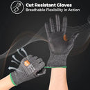 Donfri A9 Cut Resistant Work Gloves for Men - Steel + HPPE Hybrid Safety Gloves for Men, ANSI Cut Level 9 Protection Flexible for Metal Glass Wood Construction Fishing by GreenHaven Gardens