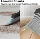 JOYMOOP Black Broom and Dustpan Set, Upright Angle Design with Built-in Comb Teeth for Home, Office, Hardwood Floors, Pet Hair by CozyNest Decor