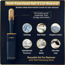 Lint Brush, Lint Remover, and Pet Hair Remover for Laundry, Clothes, Couches, Car Seats, Furniture and Fabric. Reusable Dog and Cat Fur Wizard Hair Removal Brush. ALLISTAR (Midnight Blue) by CozyNest Decor