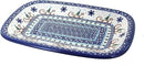 Blue Rose Polish Pottery Noel Nights Medium Rectangular Serving Platter by CozyNest Decor