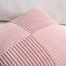 Fancy Homi 2 Packs Blush Pink Euro Decorative Throw Pillow Covers 26x26 Inch for Couch Bed Bedroom, Farmhouse Boho Home Decor, Soft Corss Corduroy Patchwork Textured Square Cushion Case 66x66 cm by CozyNest Decor