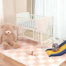 Super Soft Rug for Bedroom, Pink and White Area Rug Classic Checkered Shaggy Anti-Skid High Pile Soft Fluffy Rug Fuzzy Carpet for Living Room Bedroom Kids Room Nursery, Dorm Home Decor by TinyTreasures Baby Boutique
