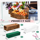 Dandat 2 Set Wood Boxes for Centerpieces Rectangle Wooden Planter Box Rustic Wood Planter with Removable Plastic Liner Floral Foam Blocks for Centerpieces Home Wedding Garden Decor (12x4 Inch) by GreenHaven Gardens