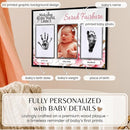 Inkless Hand and Footprint Kit, Baby Keepsake Plaque & Baby Shower Gifts - Ideal as Mom To Be Gift, Nursery Picture Frames, Clean Touch Hand and Footprint Kit (Style 1 - Design 2) by TinyTreasures Baby Boutique