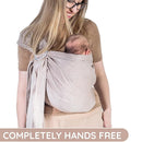 Baby Sling Carrier – Breathable 100% Cotton Wrap for Infant Support, Ring Sling Baby Carrier – Adjustable Muslin Fabric, Soft Chest Hold for Travel (Sand) by TinyTreasures Baby Boutique