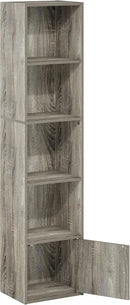 Furinno Luder Shelf Bookcase with 1 Door Storage Cabinet, French Oak by TinyTreasures Baby Boutique