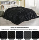 GONAAP Fuzzy Faux Fur Throw Blanket Twin Size Black Super Soft Cozy Plush Fuzzy Shaggy Blanket for Couch Sofa Bed (Black, Twin(60"x80")) by CozyNest Decor