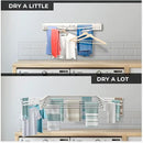 MODERN-X Wall Mounted Clothes Drying Rack with 6 Swivel arms, 35”Wide, 26 Linear ft of Laundry Drying Rack Space, 6 Collapsible Aluminum rods, 2X Drying Capacity, Space Organizer Holds up to 60lbs by CozyNest Decor