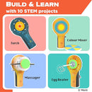 Butterfly EduFields STEM Kit 10-in-1 Science Experiments & Projects for Kids Ages 5-12 | Engineering Building Toy, Electronic Motor Robot Craft for Boys & Girls, Outdoor Summer Gift by TinyTreasures Baby Boutique