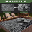 Outdoor Rug 9x12 ft with LED Light, Waterproof Reversible Outdoor Plastic Straw Rug for Patios Clearance, Large Outdoor Area Rug Carpet RV Mat for Camping Backyard Deck Porch Beach by GreenHaven Gardens