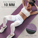 Extra Thick Exercise Yoga Mat with Strap - 2/5 Inch (10MM), Non-Slip Workout Mat for Yoga, Pilates, and Floor Exercises by TinyTreasures Baby Boutique