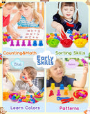 Yetonamr Counting Dinosaurs Montessori Toys for 3 4 5 Years Old Boys Girls, Toddler Preschool Learning Activities Toy for Kids Ages 3-5, 4-8, Birthday Gifts Sensory Toys by TinyTreasures Baby Boutique