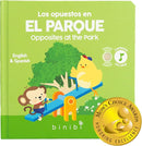 Binibi Spanish Musical Book for Babies & Toddlers 1-3 | Opuestos en el Parque | Bilingual Sound Book by TinyTreasures Baby Boutique
