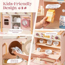 ROBOTIME Wooden Kids Play Kitchen – 4-in-1 Toddler Play Kitchen Set with Fridge, Washer & Dishwasher – Wooden Corner Cooking Playset for Boys & Girls Ages 3+ by TinyTreasures Baby Boutique