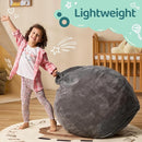 Bean Bag Chairs Teardrop Bean Bag Chair Beanbag Chair with Memory Foam Filled Machine Washable Cover for Living Room, Bedroom (Small,Grey) by TinyTreasures Baby Boutique