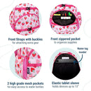Wildkin ECO rPET 17-inch Large Backpack – Sustainable, Padded, Adjustable – Strawberry Patch by TinyTreasures Baby Boutique