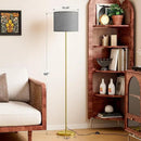 Ambimall 60'' Modern Floor Lamp with Shade, Tall Lamps for Living Room, Bedroom, Office, Dining Room, Linen Grey Shade with Brushed Gold Pole(Without Bulb) by CozyNest Decor