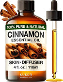 Kukka Cinnamon Essential Oil for Skin & Diffuser - 4 Fl Oz - 100% Pure Natural Cinnamon Oil, Aromatherapy and Candles & Soap Making Scent DIY by CozyNest Decor