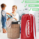 Sylfairy 2 Pack XL Laundry Bag with Strap,Heavy Duty Travel Laundry Bag,Rip-Stop Dirty Clothes Shoulder Bag with Drawstring,Easy Fit a Laundry Hamper or Basket Travel Essentials by TinyTreasures Baby Boutique