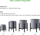 FaithLand Plant Pot 12 inch - Perfectly Fits Mid-Century Modern Plant Stand - Drainage Plug - Gray Planter Pot by GreenHaven Gardens