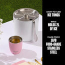 S'well Ice Bucket with Tongs, 68oz, Angel Food by CozyNest Decor