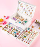 Earrings Jewelry Box for Girls, 5 Layers Jewelry Organizer with Earring Holder Organizer for Girls Earring Organizer Jewelry Boxes for Women Earrings and Necklaces Jewelry Box Organizer White by TinyTreasures Baby Boutique
