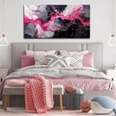 GUGIKA Abstract Wall Art for Living Room, Pink Canvas Wall Decor for Girls Bedroom Decor, Pigment Texture Print, Size 29x59 Inches by CozyNest Decor