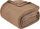EMME Cotton Muslin Throw Blanket Couch Breathable Gauze Blanket Soft Lightweight Blankets Adults (Brown, 50"x60") by CozyNest Decor