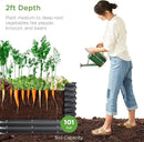 Best Choice Products 4x2x2ft Outdoor Metal Raised Garden Bed, Oval Deep Root Planter Box for Vegetables, Flowers, Herbs, and Succulents w/ 101 Gallon Capacity, Rubber Edge Guard - Charcoal by GreenHaven Gardens
