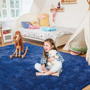 Ultra Soft Rug for Living Room, 4X6 Fluffy Shag Area Rug for Bedroom, Modern Shaggy Carpets Fuzzy Rug for Teens Dorm Nursery Home Decor Aesthetic, Upgrade Anti-Skid Durable, Blue by TinyTreasures Baby Boutique