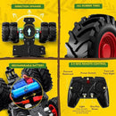 Remote Control Tractor Toy, Kids RC Tractor Set & Truck and Trailer Front Loader - Metal Car Head/8 Wheel/Light, Toddlers Farm Vehicle Toys for 3 4 5 6 7 8 9 Year Old Boys Girls Birthday Gift by GreenHaven Gardens