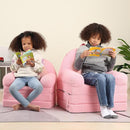 Foldable Kids Sofa, Comfy Rainbow Toddler Couch with Tri Folding Foam Cushions, Comfy Couch for Kid Age 3-6 by TinyTreasures Baby Boutique