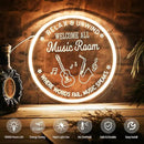 Live Music Neon Sign for Music Studio, Guitar LED Light Up Signs for Wall Decor, 3D Art Dimmable Neon Light USB for Bedroom Game Room Man Cave Party Aesthetics Decor, 12x12 Inch by CozyNest Decor
