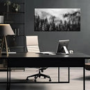 Foggy Forest Wall Art for Living Room,Black and White Pictures for Wall,Tree Wall Decor for Bedroom 20 x 40 Inch by CozyNest Decor