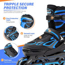 2PM SPORTS Vinal Girls Adjustable Flashing Inline Skates, All Wheels Light Up, Fun Illuminating Skates for Kids Men Adult Women and Boys by TinyTreasures Baby Boutique