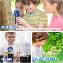 2 in 1 Kids Microscope with Bug Catcher,HD 500X Digital Microscope for Kids with 2" Screen,Photo and Video,STEM Educational Science Kit Learning Toys for Age 3-12 Girls & Boys Birthday Gifts (Blue) by TinyTreasures Baby Boutique