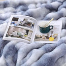 Tie-dye Blue Soft Comfy Throw Blanket for Couch Bedroom Faux Fur 50x60 Fluffy Blanket for Living Room Furry Bed Comforter Cozy Home Decor Gifts 860 GSM by CozyNest Decor