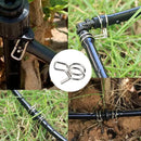 1/4" Irrigation Hose Clamps, 100 Double Line Hose Pipe Spring Clamps, Drip Irrigation Kit Connector Leak Solution by GreenHaven Gardens