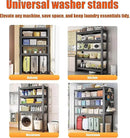 Over Washer and Dryer Storage Shelves,5 Tiers Laundry Room Standing Shelf,Adjustable Metal Shelving Unit,Space Saving Shelf, 63" H x 31.5" W x 15.7" D, Black by CozyNest Decor