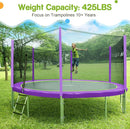 Zupapa 1800LBS Weight Capacity Double Frames Trampoline with No-Gap Design Curved Poles 16 15 14 12 10FT Trampolines with Enclosure Net for Kids Adults, Outdoor Family Fun by TinyTreasures Baby Boutique